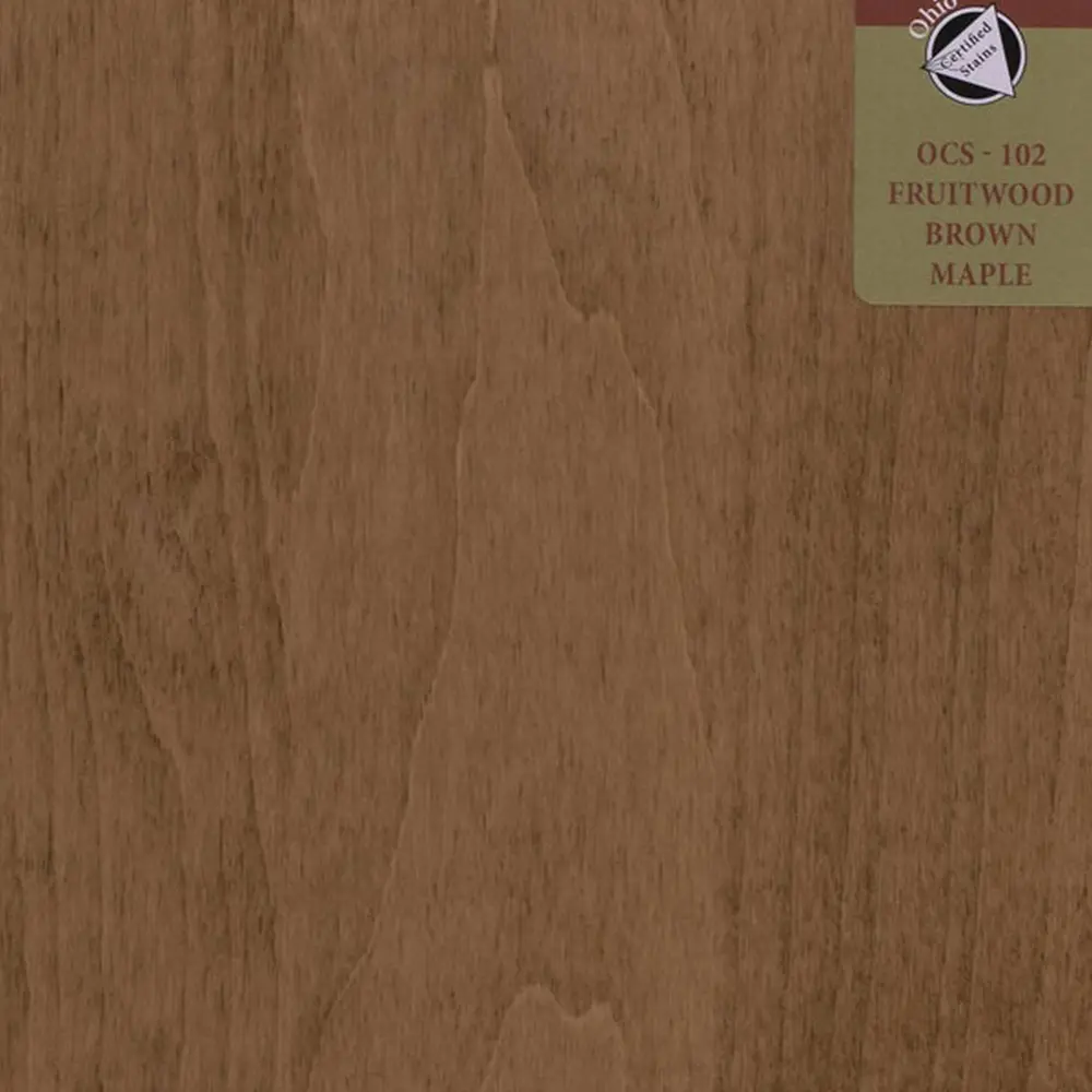 OCS-102 Fruitwood stain on Brown Maple