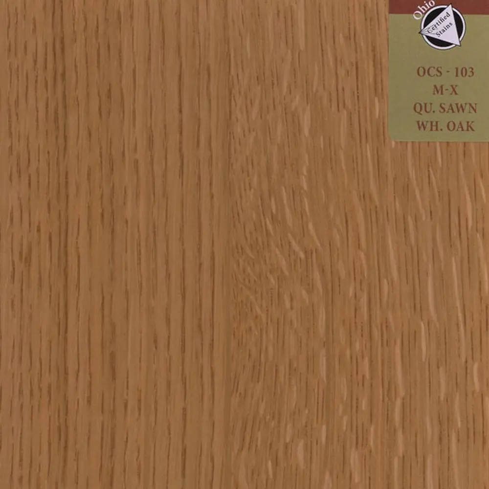 OCS-103 M.X. stain on Quartersawn White Oak