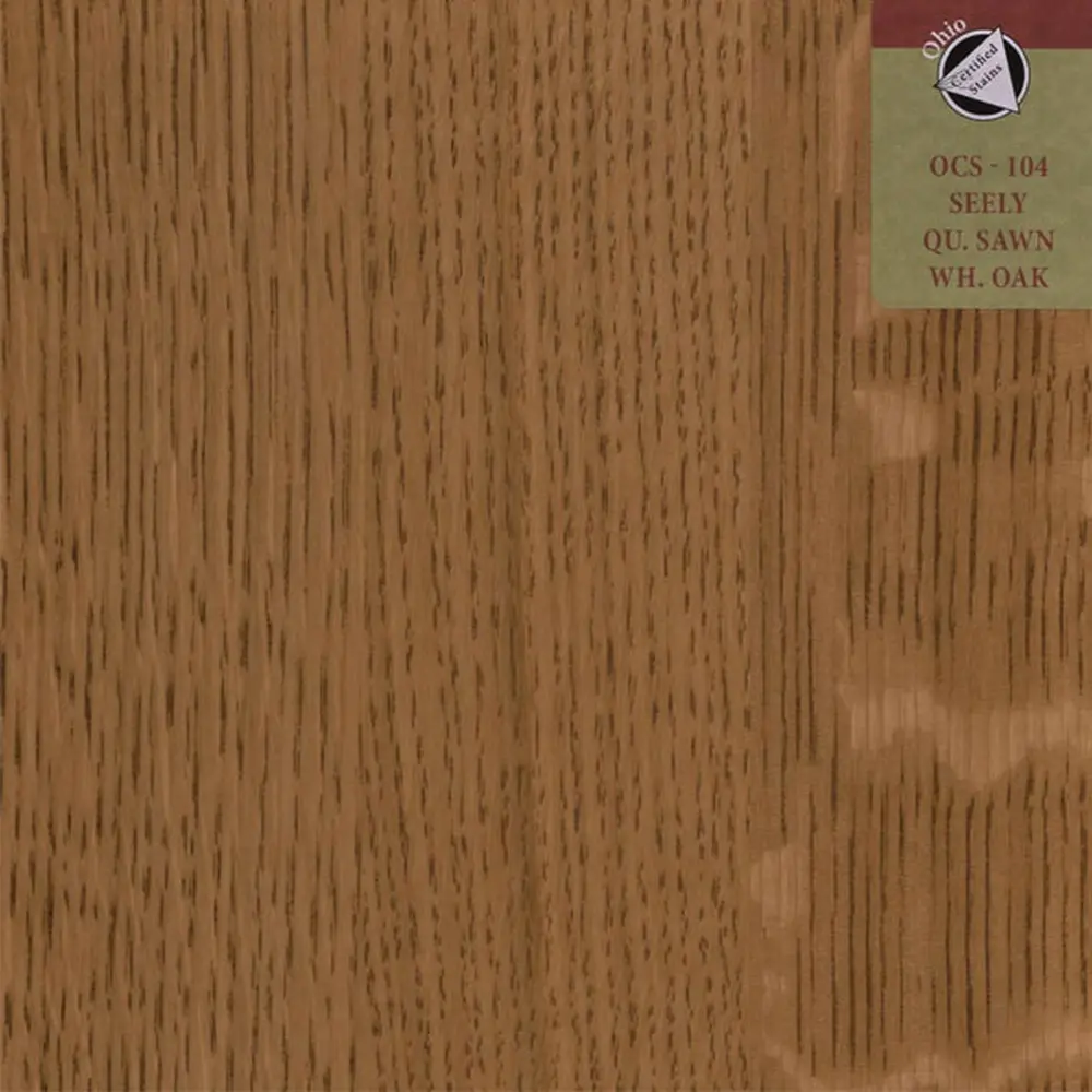 OCS-104 Seely stain on Quartersawn White Oak