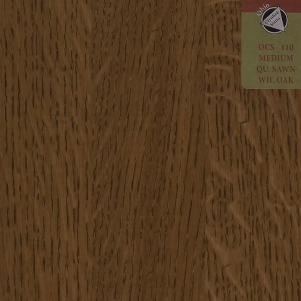 OCS-110 Medium stain on Quartersawn White Oak