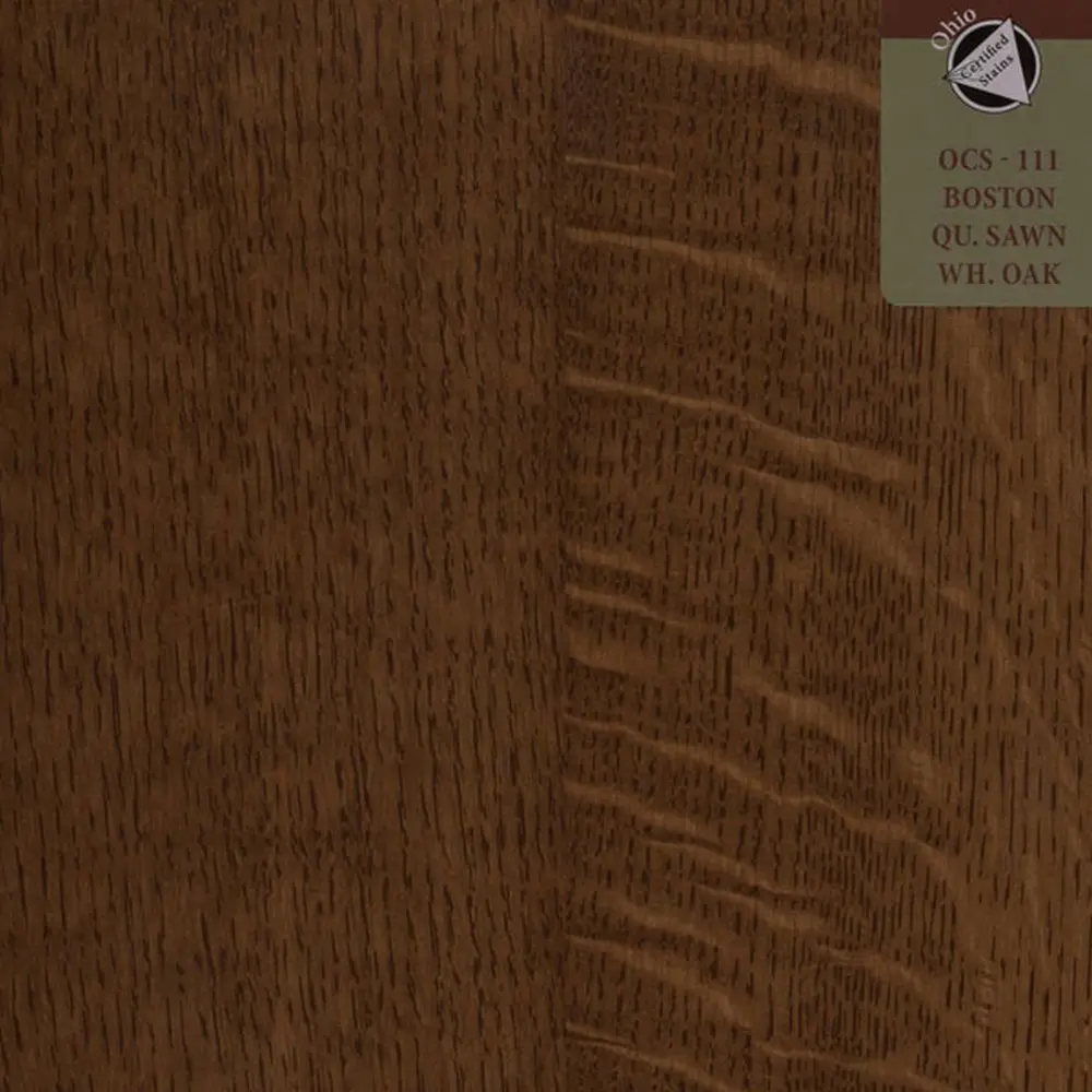 OCS-111 Boston stain on Quartersawn White Oak