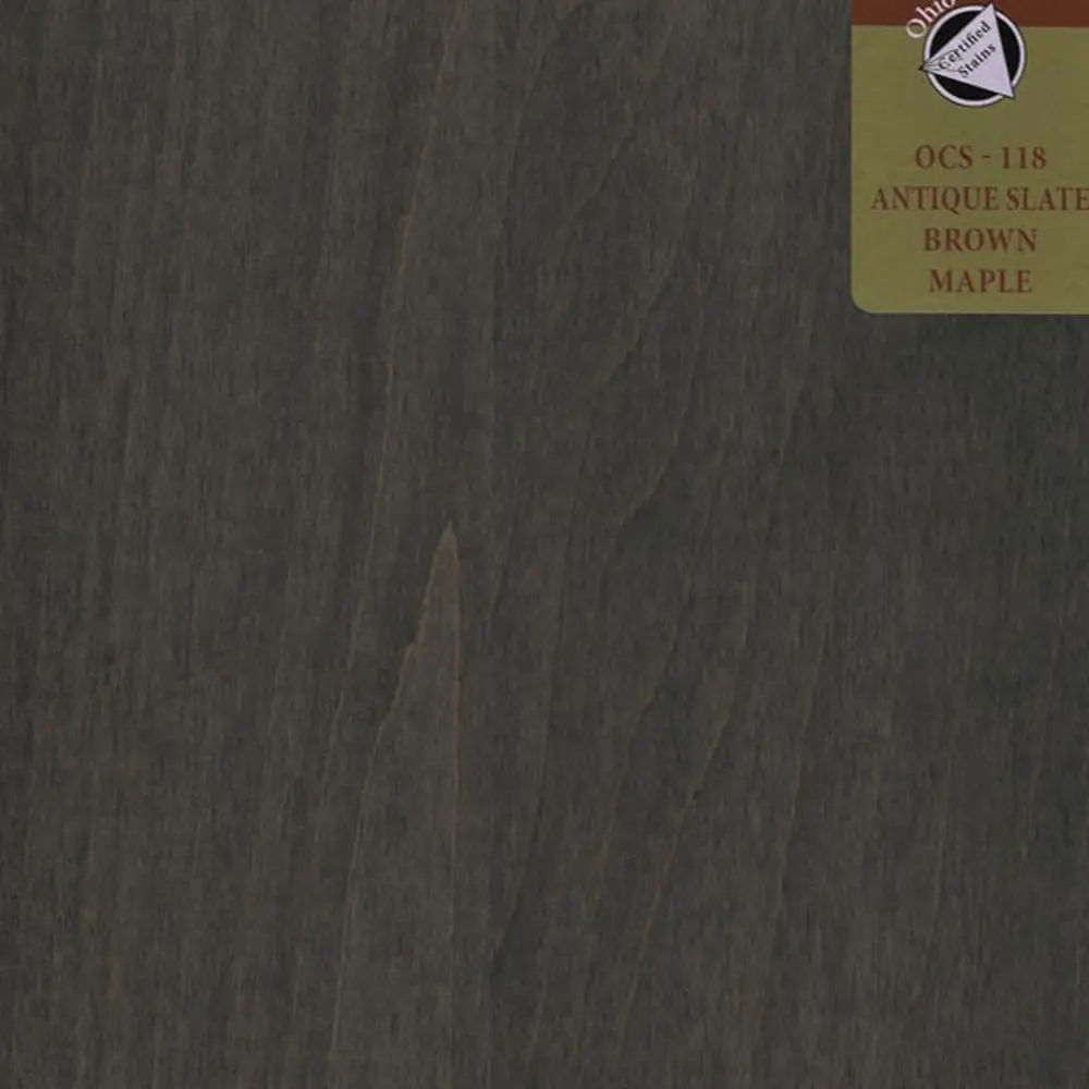 OCS-118 Antique Slate stain on Brown Maple