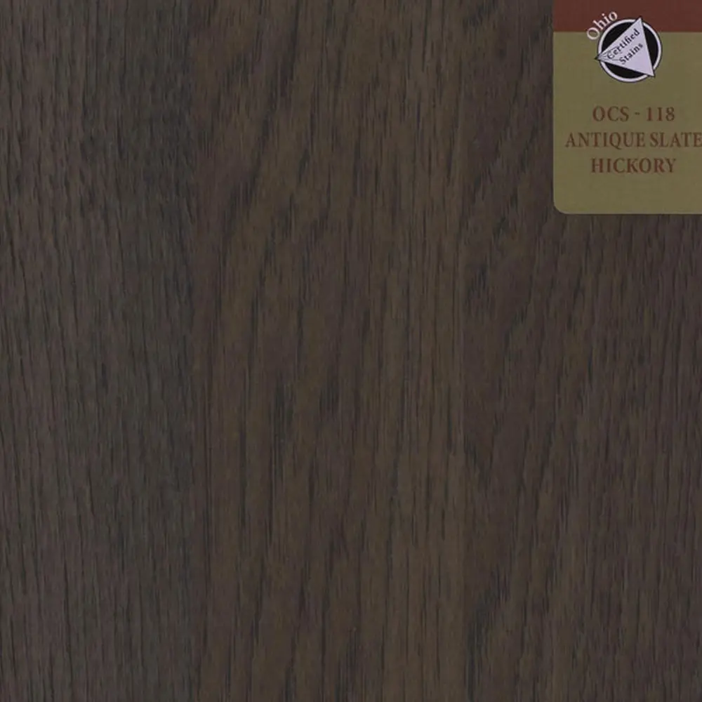 OCS-118 Antique Slate stain on Hickory