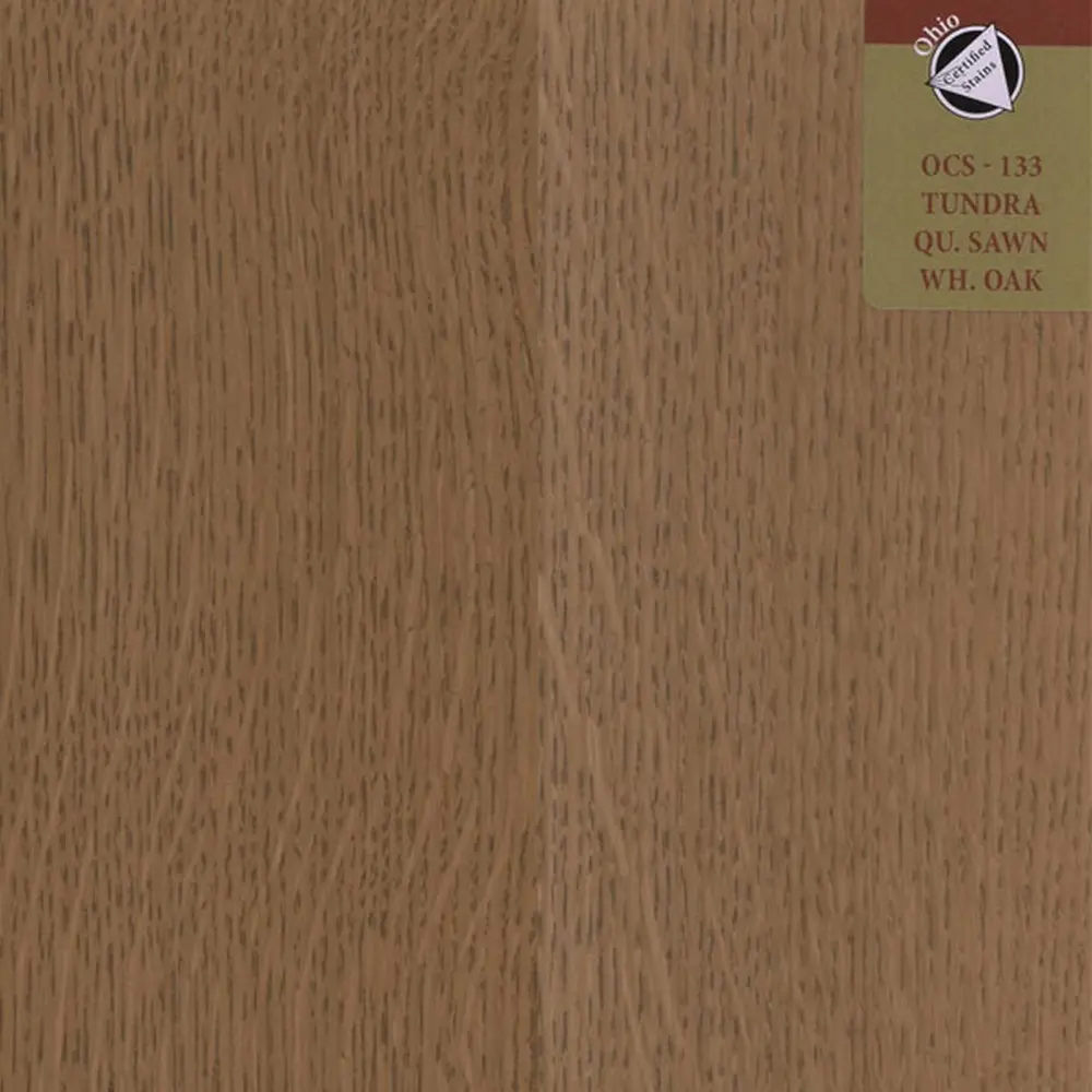 OCS-133 Tundra stain on Quartersawn White Oak