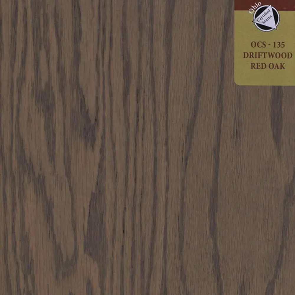 OCS-135 Driftwood stain on Red Oak