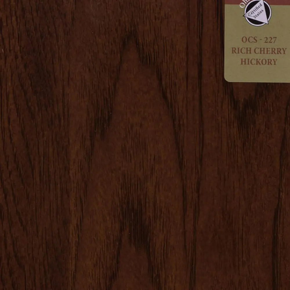 OCS-227 Rich Cherry stain on Hickory