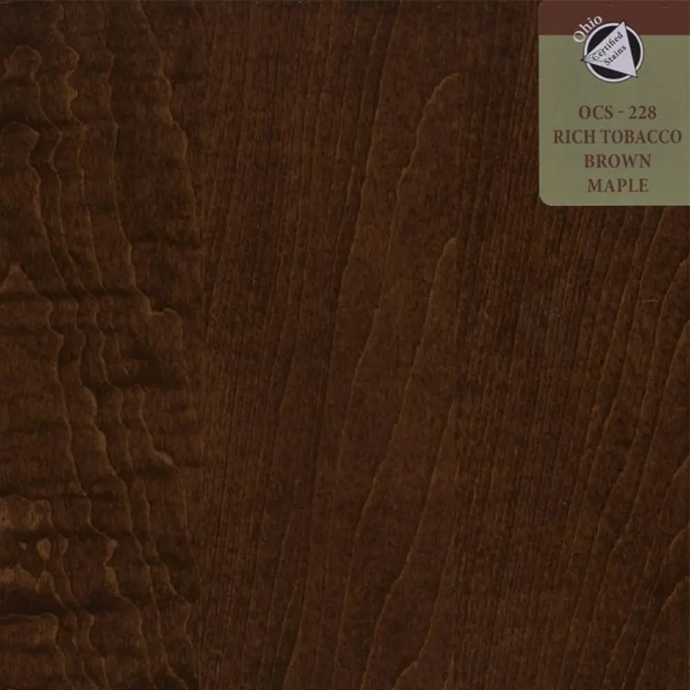 OCS-228 Rich Tobacco stain on Brown Maple