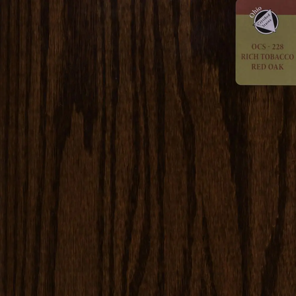 OCS-228 Rich Tobacco stain on Red Oak